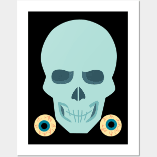 Halloween skull Eyes Posters and Art